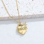 Colar Imaculado Coração de Maria Dourado